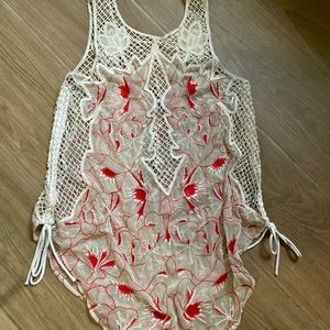 Free people crochet tunic top